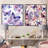 Fluttering Purple Butterflies Pattern - Animals Butterfly Square Collage Set Of 2-524652560-524652561