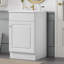 Meuble-lavabo de 20 po avec lavabo, meuble-lavabo avec tablette de porte et tablette réglable, blanc-124456495