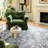 Green Snow Branches Winter Forest Snowy Tree Wonderland Landscape Beautiful Machine Washable Indoor Area Rug-129431342