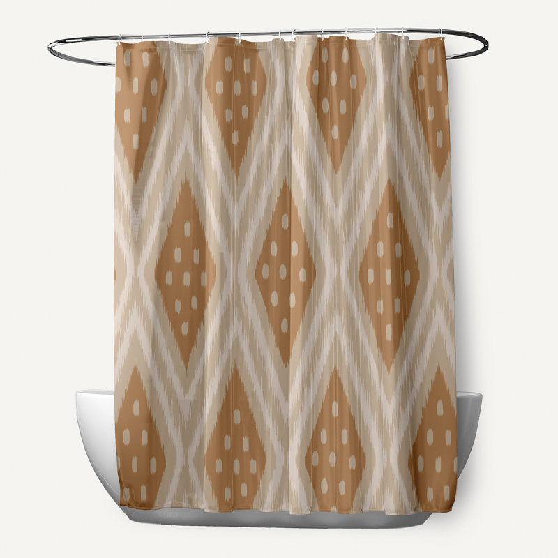 Rideau de douche Arlington, Beige / Brun