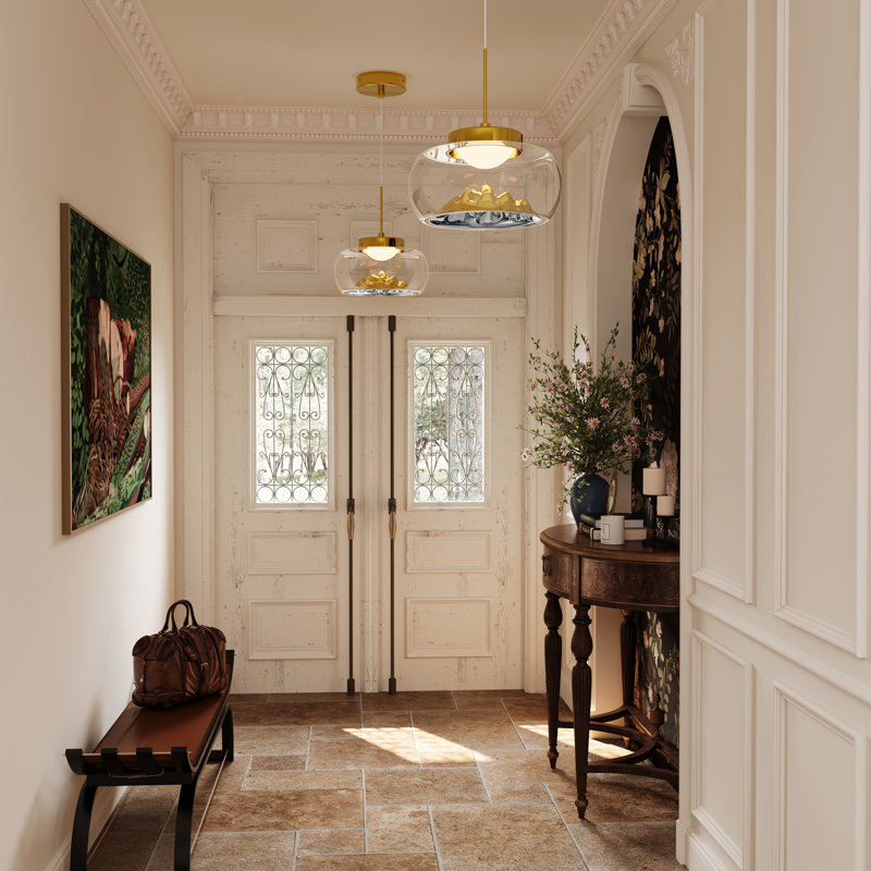 Luminaire suspendu 7,9 po Alpine, Or poli