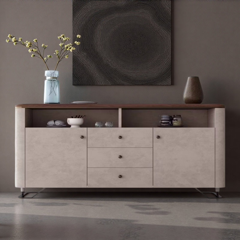 Multifunctional Kitchen Sideboard, 37.4" H x 78.74" W x 13.78" D