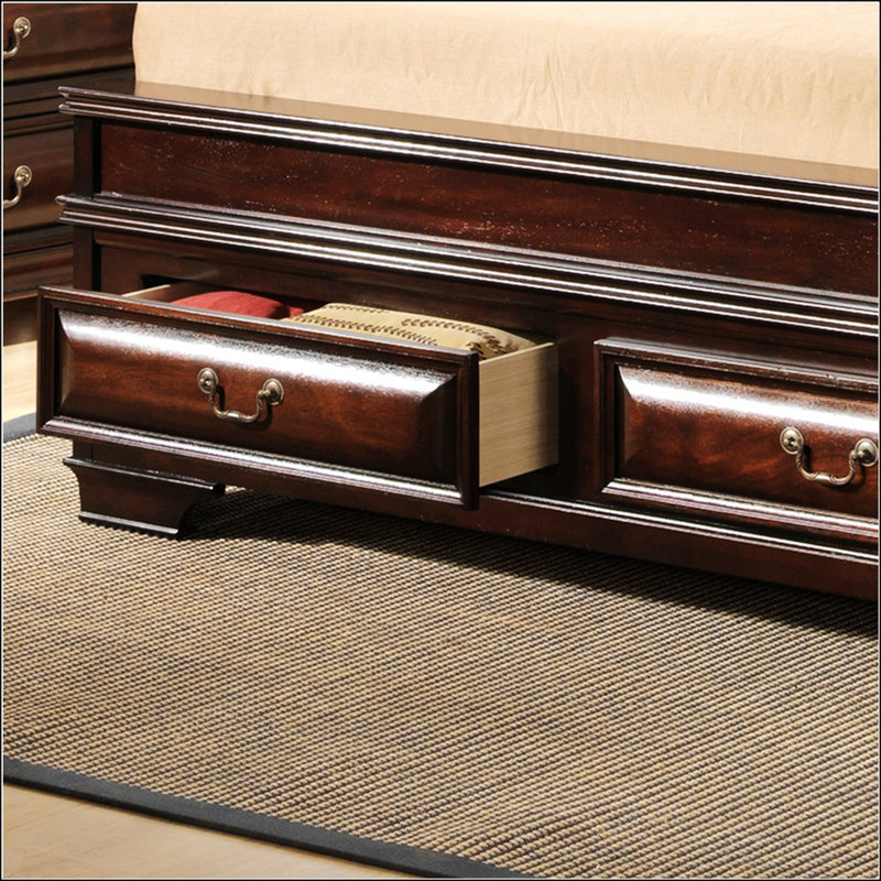 Queen Storage Bed, Queen, Cappuccino