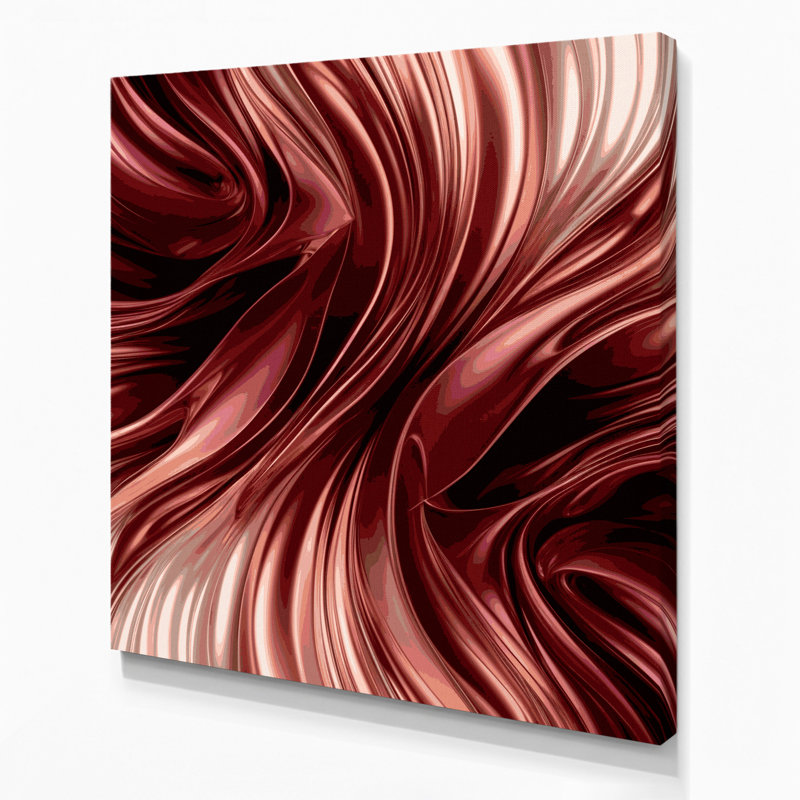 Art mural sur toile dégradé abstrait rouge 62, H 8 po x l 8 po