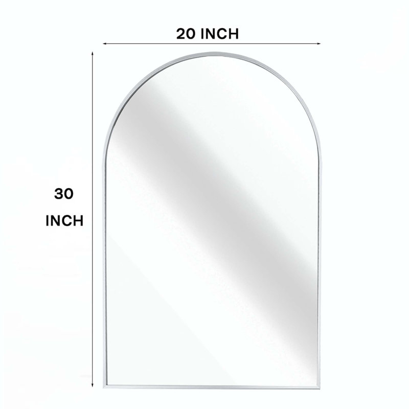 Miroir d'appoint Rauch, Argent argent, 30" x 20", Arche