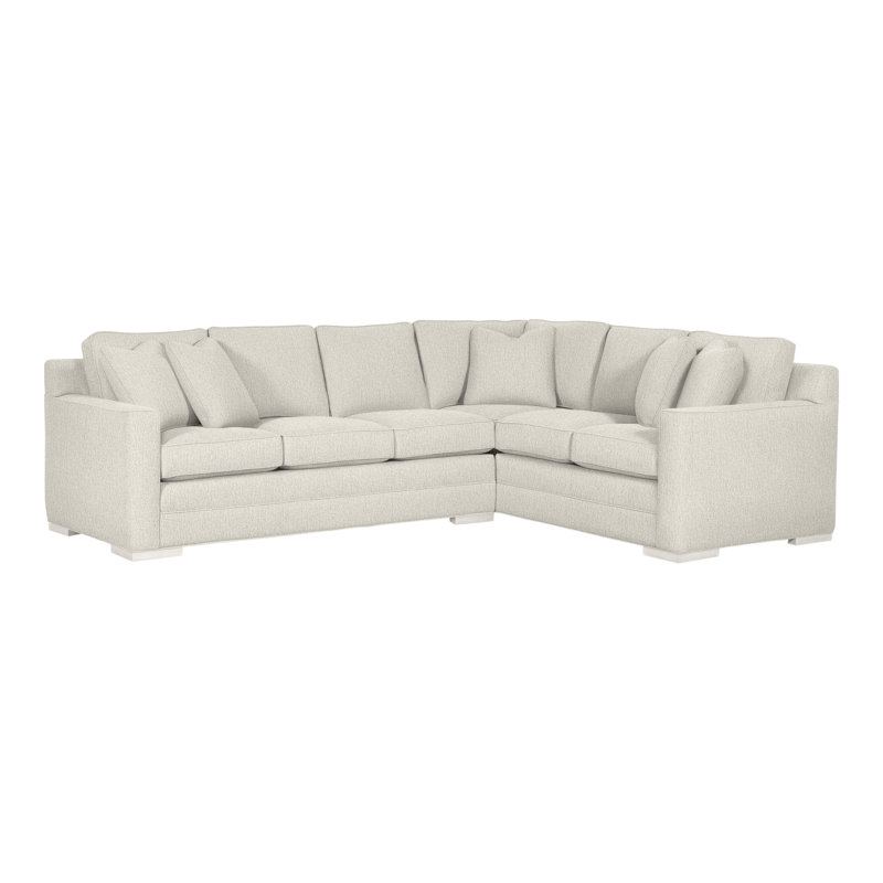 Summerton Upholstered L-Shaped Sectional Right Hand Facing, Nomad Snow Crypton® Chenille, Casa Blanca