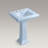 Memoirs 26.375" Tall Rectangular Pedestal Bathroom Sink with Overflow-1002044543-1002044525