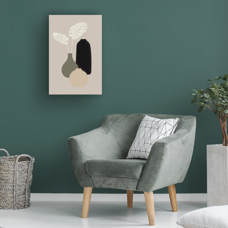 Art sur toile «bolologado trois vases II», H 19 po x l 12 po