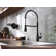 Moen Essie Pre-Rinse Spring Pull Down Single Handle Kitchen Faucet with Power Clean Technology and Soap Dispenser
