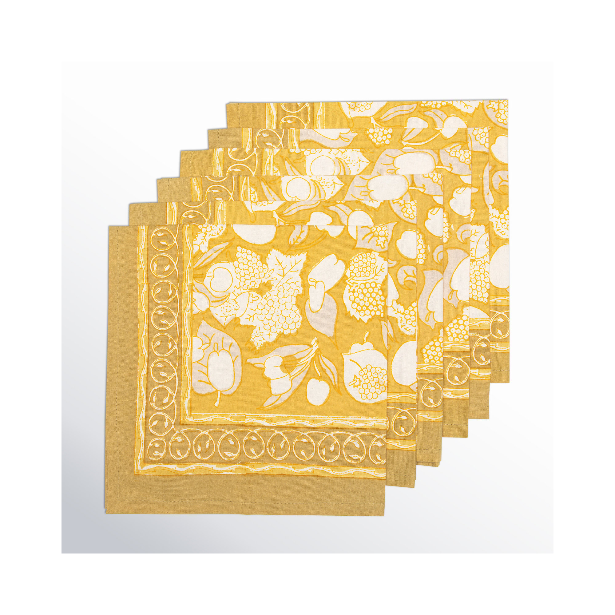 Bryssa Napkin 19" x 19", Gray/Mustard