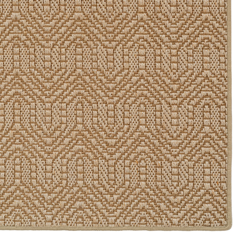 Almiro Jute/Sisal Geometric Indoor Rug, Rectangle 8' x 10'