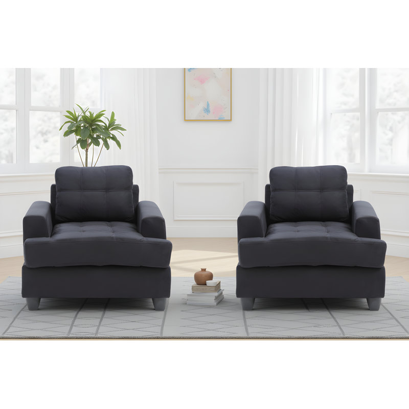 Ensemble de 2 chaises Dijon, Noir