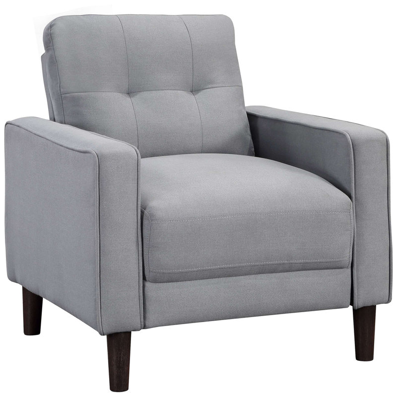 Chaise d'appoint rembourrée et capitonnée