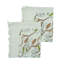 Ensemble de 4 essuie-mains gaufrés tissés à la main 100% coton 17 x 32 gaufres, vert
