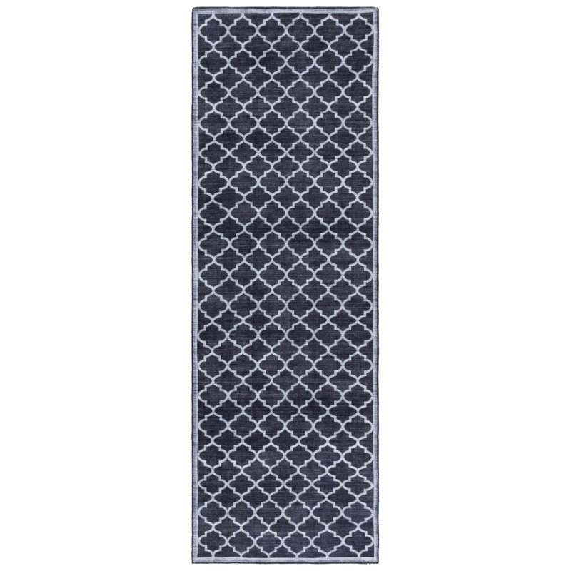 Tradell Machine Washable Performance Geometric Rug, Runner 2'6" x 8'