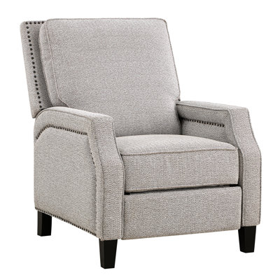 Self Motion Chair In Coconut Chenille For Relaxing Push Back Reclining With Cover, Modern Living Room, Solid Wood Frame, 1Pc Cushion Seat, Transitional Style, 38.73 In. Height