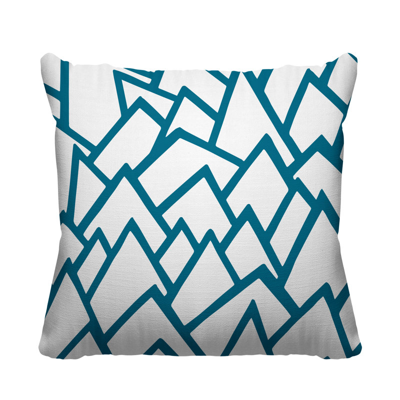 Coussin décoratif intérieur / extérieur Rowan, L 19 po x H 19 po, Turquoise
