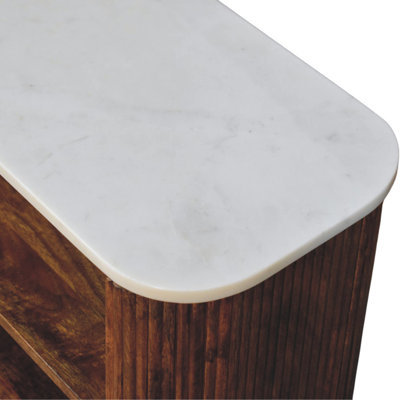 Artisan Furniture Solid Wood Beaumont Marble Shoe Cabinet