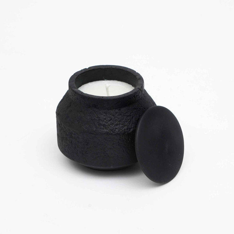 Lavender: Vanilla Scented Jar Candle with Composite Holder