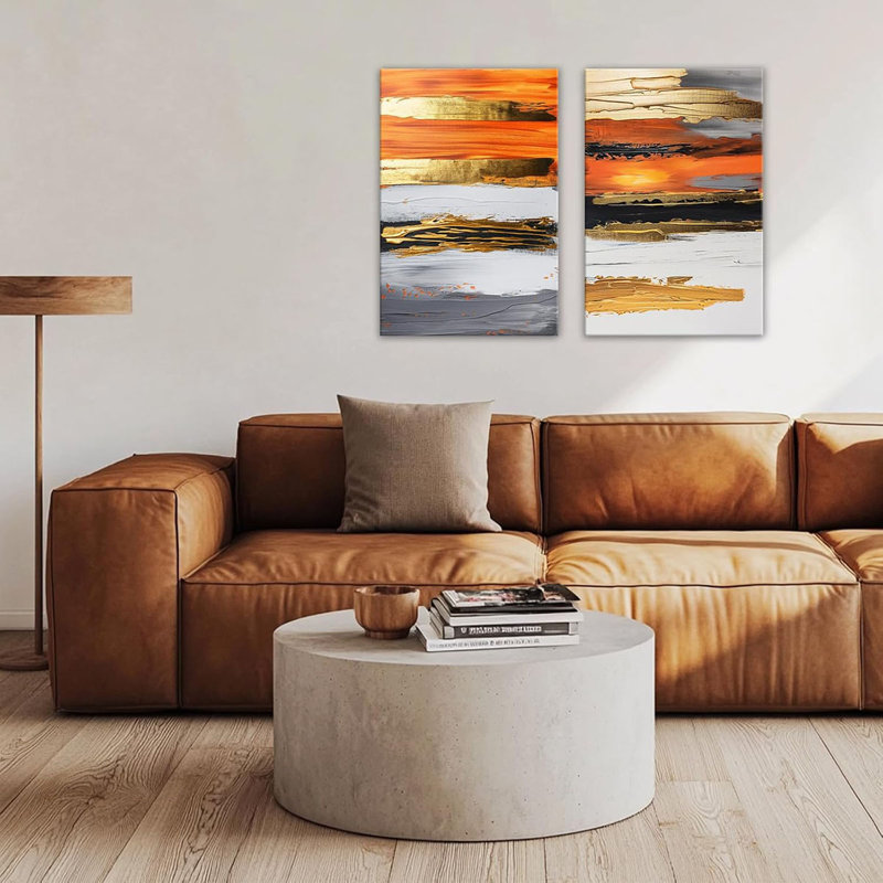 2 Piece Wrapped Canvas Wall Art