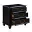Table de chevet traditionnelle avec 3 tiroirs au fini brun anthracite Classic 3