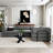 Cniyah Convertible L-Shaped Corduroy Sectional Sofa Bed-114114609