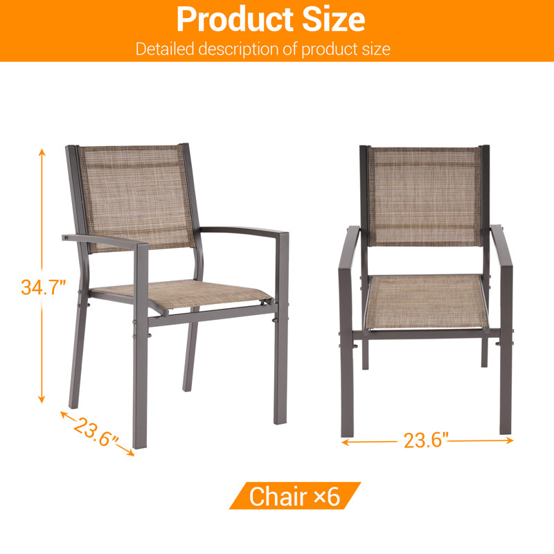 Fauteuil de salle à manger 6 pièces, Taupe