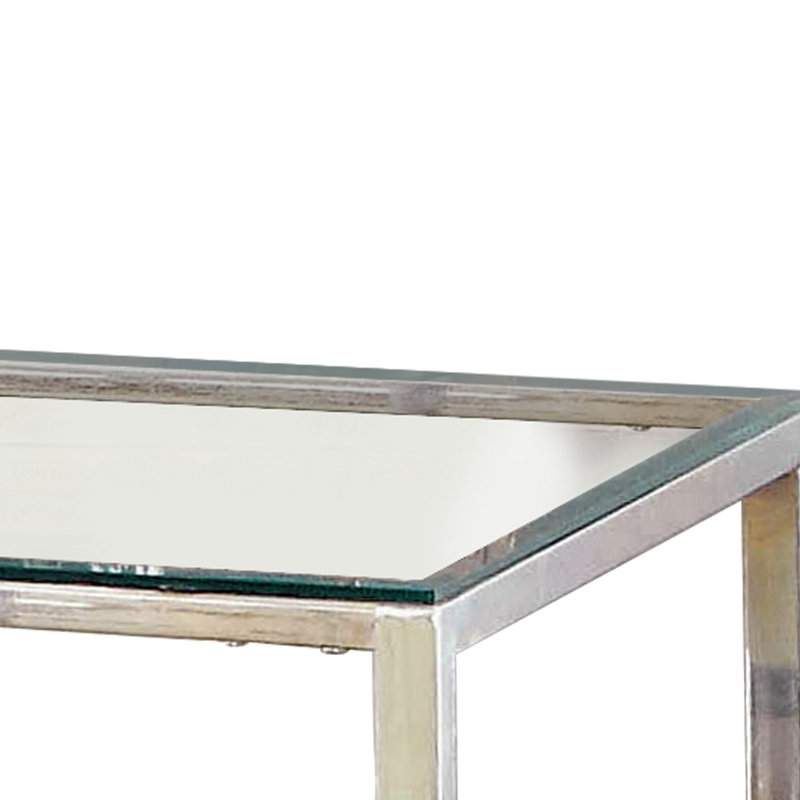 Irja Glass Top End Table