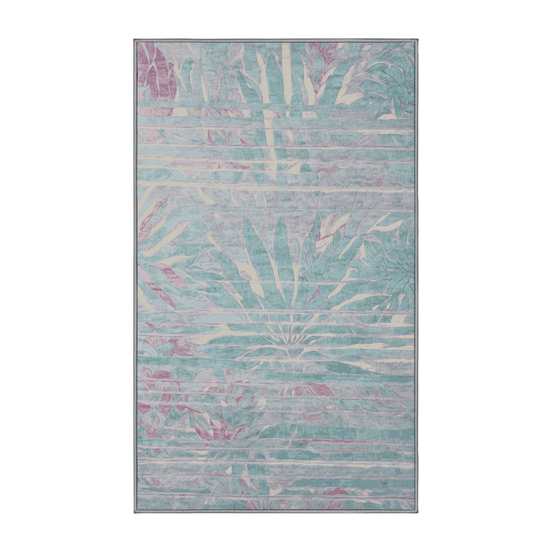 Tapis gris lavable à la machine, Rectangle 8 pi x 12 pi