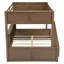 Lit superposé avec armoires de rangement et ports USB-113609886