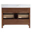 48" EBONY SINK VANITY DARK FINISH WITH WK-48 TOP 2" THICK WHITE NATURAL TOP-2115826014-2115826003