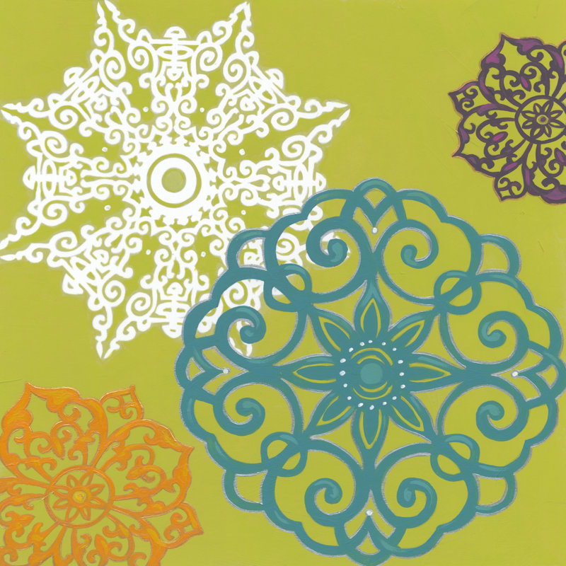 Vibrant Winter Lace I by June Erica Vess - Wrapped Canvas Art Prints, 30cm H x 30cm W x 3.8cm D