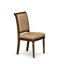 Ensemble de 2 chaises de salle à manger modernes avec rembourrage en tissu de polyester gris, finition noyer antique-386501563-386501558