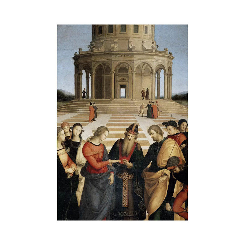 The Marriage Of The Virgin, 1504 by Raphael - Wrapped Canvas Print, 20.32 cm H x 30.48 cm W