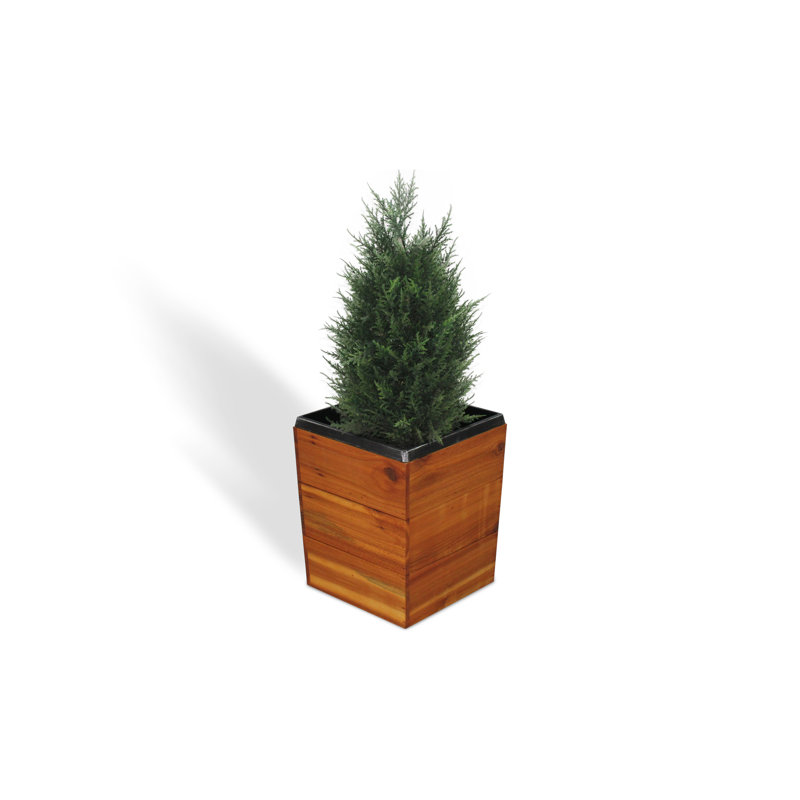Boîte à fleurs en bois Campton, H 17 po x l 14 po x P 14 po, Miel