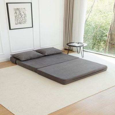 Foldable Sofa Bed Sleeper Lounge Chair With Pillow Floor Mattress Floor Couch With Backrest For Living Room/Dorm/Guest Room/Home Office, Twin