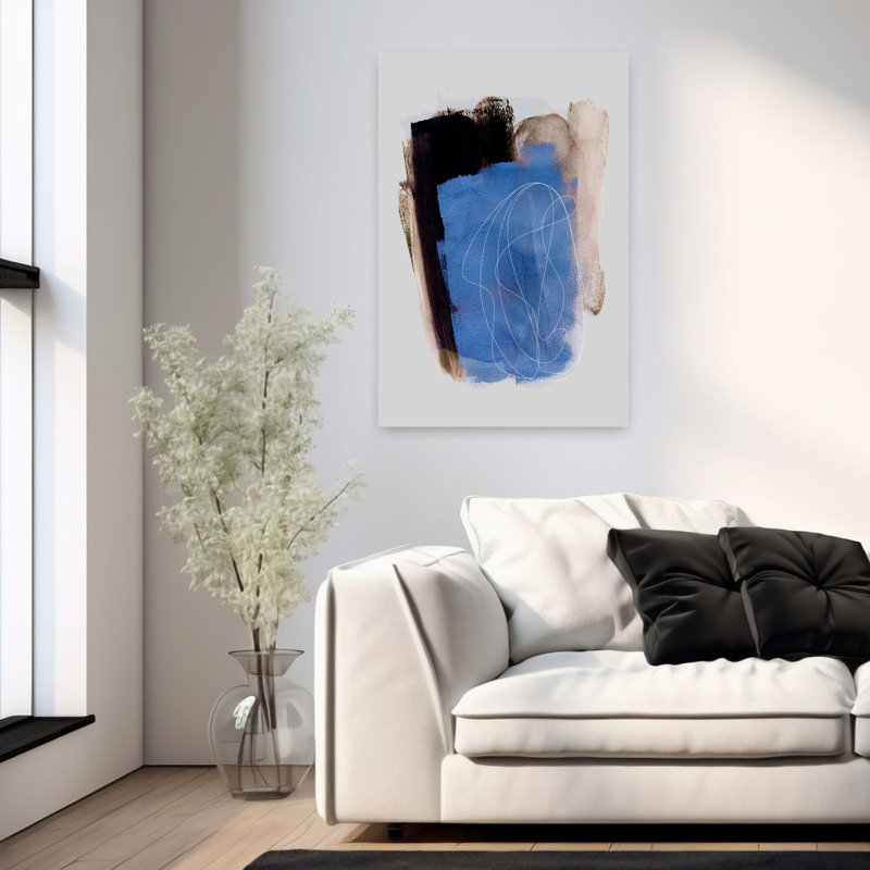 Art contemporain, art abstrait, H 36 po x l 24 po