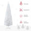 Arbre de Noël artificiel enneigé avec branches réalistes et base en plastique-861952607