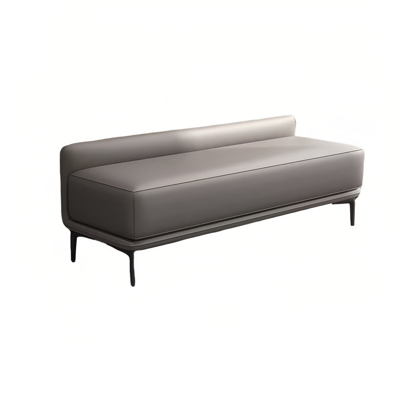 Tabouret de lit italien de luxe, Gris, H 19,68 po x l 62,99 po x P 18,11 po