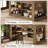 Bar Table, 63-Inch Counter Height Pub Table, Rectangular Wooden Kitchen Dining Furniture with Storage Shelves for Dining Room, Home Bar, Living Room (Rustic Brown)