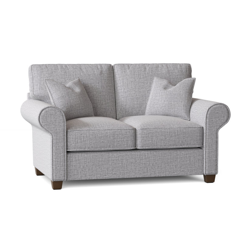 Putney 65'' Upholstered Loveseat, Zuma Pumice Textured Linen