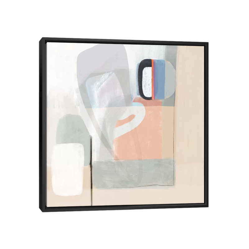 « multiform i », reproduction d’impression sur toile, H 18 po x l 18 po x P 1,5 po, Toile avec cadre noir, Pas de tapis