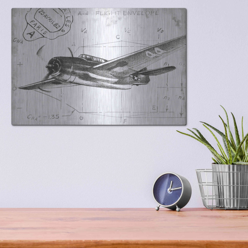 " Inverted Flight Schematic II " Print, 12" H x 16" W