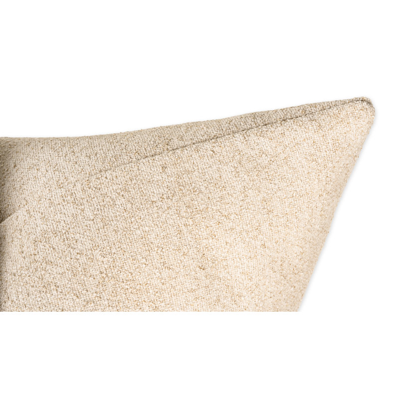 Coussin décoratif Cascade Getty, Plumes, Tanné, Carré 26 po