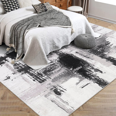 Modern Abstract Area Rugs Machine Washable Rug