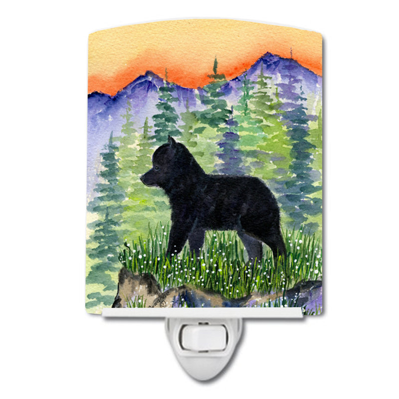Éclairage de nuit en céramique schipperke