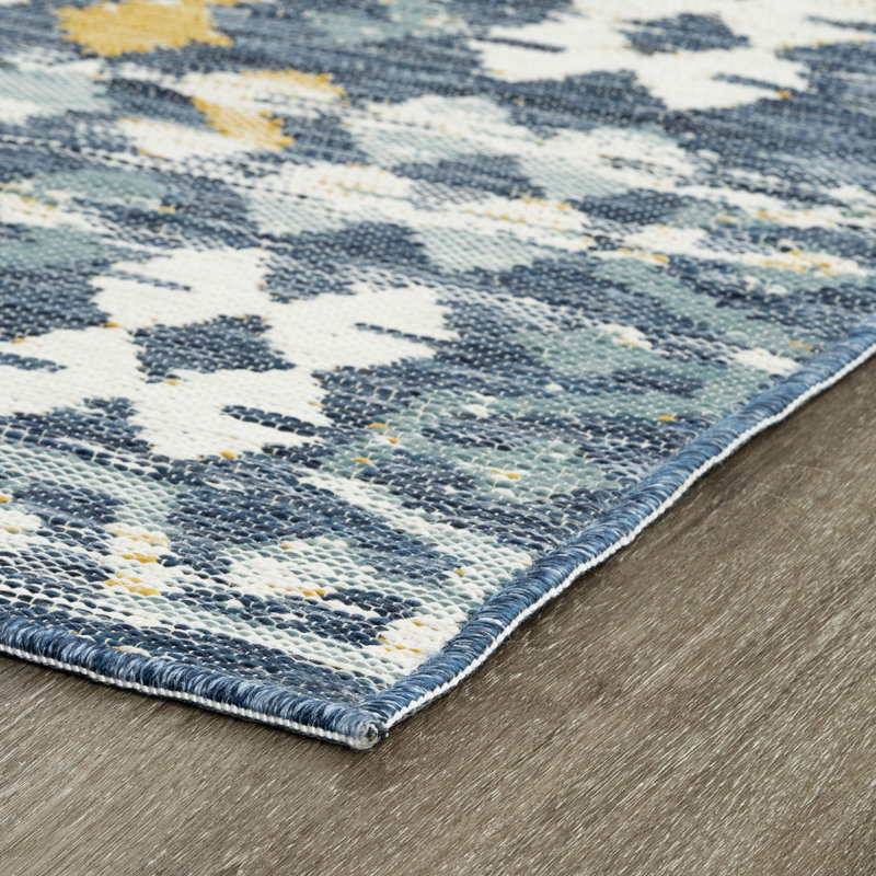 Verlaine Moroccan Machine Made Flatweave Polypropylene Indoor / Outdoor Area Rug, Rectangle 5'3'' x 7'3''