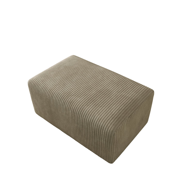 Berlare 90.9Cm Wide Rectangle Standard Ottoman, Khaki
