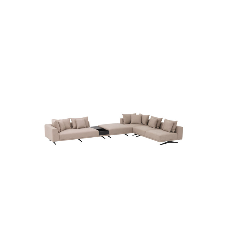 Endless Modular Sectional, Sand Avalon Polyester Blend