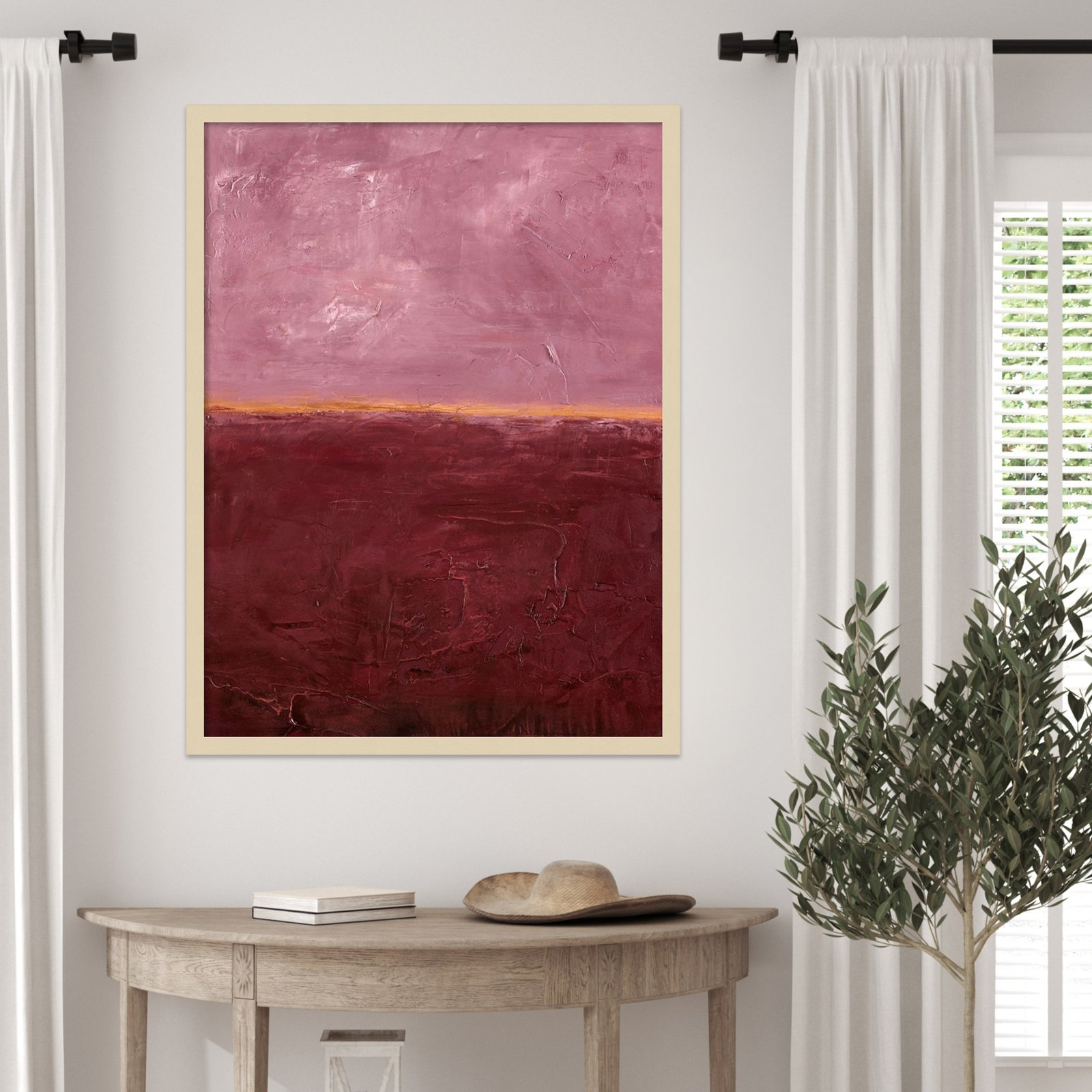 Edge Rose Print by Design Fabrikken, 33" H x 25" W, Brown